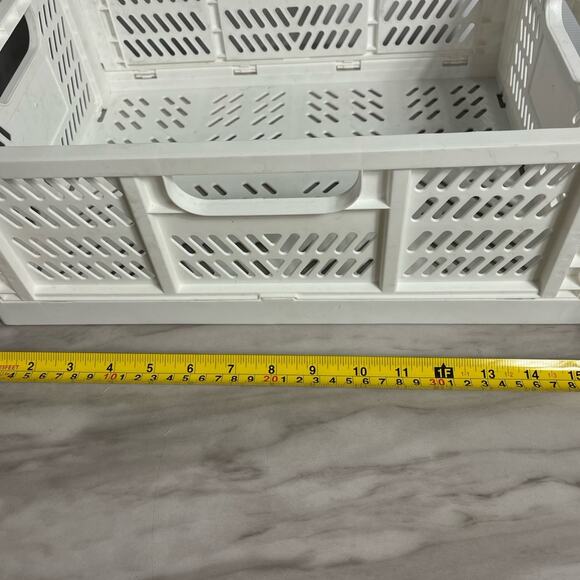 Plastic Foldable Storage Crate Folding Box Basket Stackable Storage Box - Picture 4 of 8